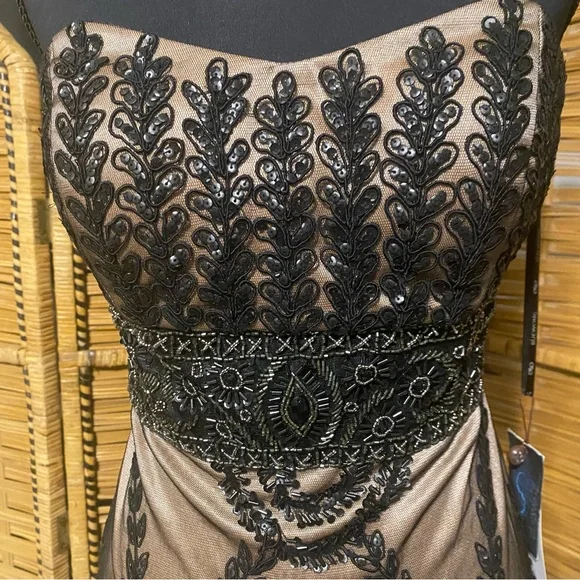 Sue Wong Nocturne Black and Nude Strapless Dress - Picture 9 of 16